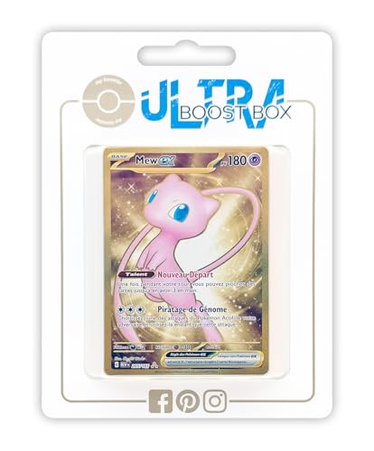 Mew ex 205/165 Geheimer Gold - Myboost X Écarlate et Violet 3.5-151 Box mit 10 französisch Pokémon-Karten von my-booster