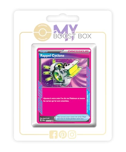 Rappel Cyclone (Aufwischwirbel) 162/167 Ass-Klasse Trainer Holo - Myboost X Écarlate et Violet 6 - Mascarade Crépusculaire Box mit 10 französisch Pokémon-Karten von my-booster