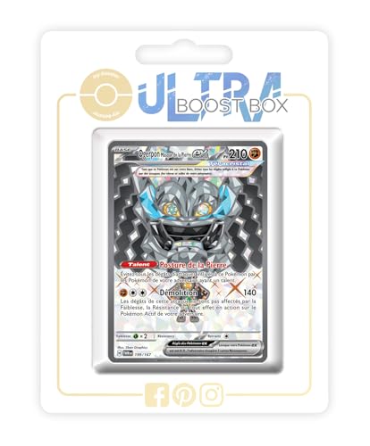 Ogerpon Masque de la Pierre ex (Fundamentmaske-Ogerpon ex) 199/167 Terakristall Geheimer Full Art - Ultraboost X Écarlate et Violet 6 - Mascarade Crépusculaire Box mit 10 französisch Pokémon-Karten von my-booster