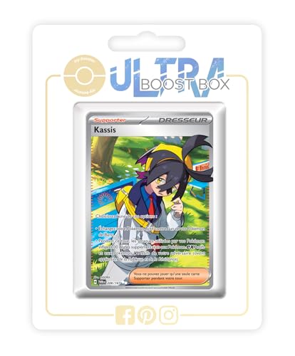 Kassis (Jo) 206/167 Geheimer Full Art Trainer - Ultraboost X Écarlate et Violet 6 - Mascarade Crépusculaire Box mit 10 französisch Pokémon-Karten von my-booster