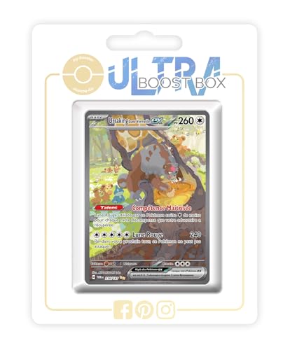 Ursaking Lune Vermeille ex (Blutmond-Ursaluna ex) 216/167 Geheimer Alternative Pokémon Gallery - Ultraboost X Écarlate et Violet 6 - Mascarade Crépusculaire Box mit 10 französisch Pokémon-Karten Ursaking Lune Vermeille ex (Blutmond-Ursaluna ex) 216/167 Geheimer Alternative Pokémon Gallery - Ultraboost X Écarlate et Violet 6 - Mascarade Crépusculaire Box mit 10 französisch Pokémon-Karten von my-booster