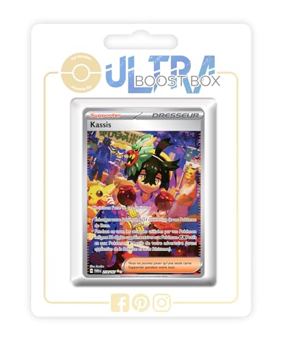 Kassis (Jo) 218/167 Geheimer Alternative Pokémon Gallery Trainer - Ultraboost X Écarlate et Violet 6 - Mascarade Crépusculaire Box mit 10 französisch Pokémon-Karten von my-booster