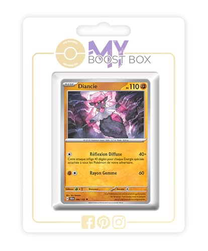 my-booster SV07-FR24-MB-086 Diancie 086/142 Reverse-Myboost X, Écarlate et Violet 7 Couronne Stellaire, Box mit 10 französisch Pokémon-Karten von my-booster