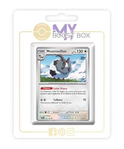 my-booster SV07-FR24-MB-125 Moumouflon (Zwollock) 125/142 Reverse-Myboost X, Écarlate et Violet 7 Couronne Stellaire, Box mit 10 französisch Pokémon-Karten von my-booster