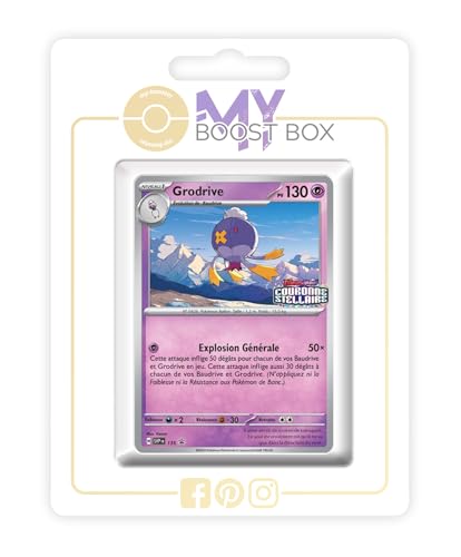 my-booster SV07-FR24-MB-SV135 Grodrive (Drifzepeli) SV135 Holo-Myboost X, Écarlate et Violet 7 Couronne Stellaire, Box mit 10 französisch Pokémon-Karten von my-booster