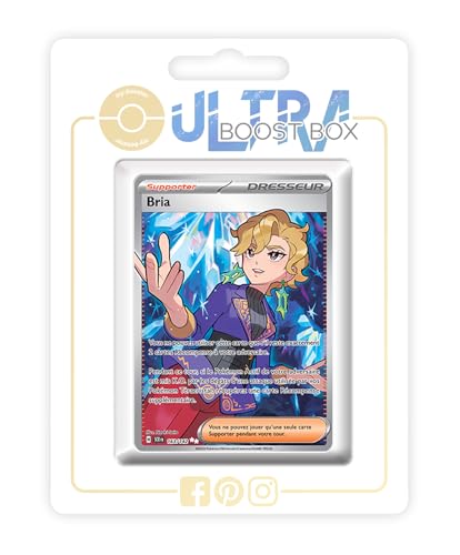 my-booster SV07-FR24-UB-163 Bria (Brianna) 163/142 Geheimer Full Art Trainer-Myboost X, Écarlate et Violet 7 Couronne Stellaire, Box mit 10 französisch Pokémon-Karten von my-booster