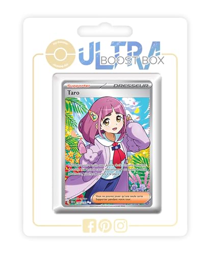 my-booster SV07-FR24-UB-166 Taro (Tara) 166/142 Geheimer Full Art Trainer-Myboost X, Écarlate et Violet 7 Couronne Stellaire, Box mit 10 französisch Pokémon-Karten von my-booster