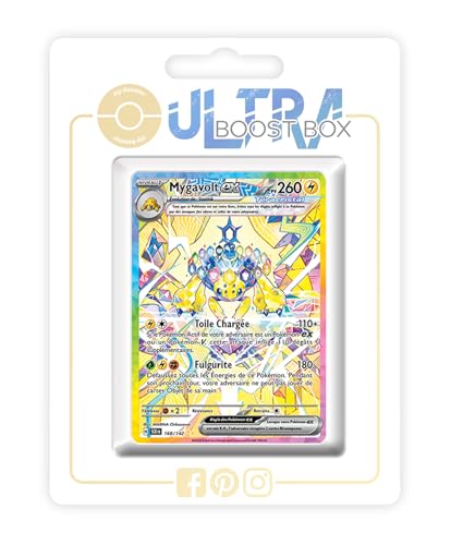 my-booster SV07-FR24-UB-168 Mygavolt ex (Voltula ex) 168/142 Terakristall Geheimer Alternative Gallery-Myboost X, Écarlate et Violet 7 Couronne Stellaire, Box mit 10 französisch Pokémon-Karten von my-booster