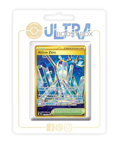 my-booster SV07-FR24-UB-174 Abîme Zéro (Höhlensystem) 174/142 Geheimer Gold Trainer-Myboost X, Écarlate et Violet 7 Couronne Stellaire, Box mit 10 französisch Pokémon-Karten von my-booster