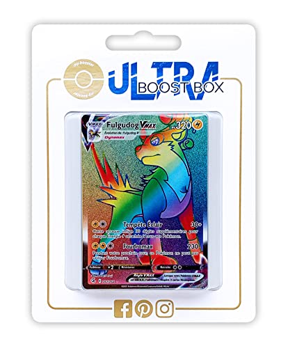 Fulgudog VMAX (Bellektro VMAX) 267/264 Geheimer Regenbogen - Myboost X Epée et Bouclier 8 - Poing de Fusion - Box mit 10 französisch Pokémon-Karten von my-booster