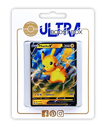 Pikachu V 86/264 - Myboost X Epée et Bouclier 8 - Poing de Fusion - Box mit 10 französisch Pokémon-Karten von my-booster
