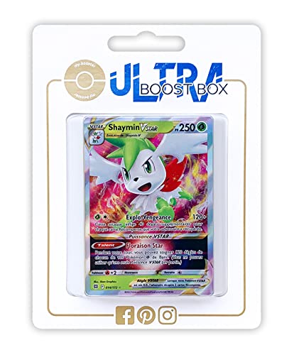 Shaymin VSTAR 14/172 - Ultraboost X Epée et Bouclier 9 - Stars Étincelantes - Box mit 10 französisch Pokémon-Karten von my-booster