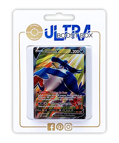 Corboss V (Kramshef V) 161/172 Full Art - Ultraboost X Epée et Bouclier 9 - Stars Étincelantes - Box mit 10 französisch Pokémon-Karten von my-booster