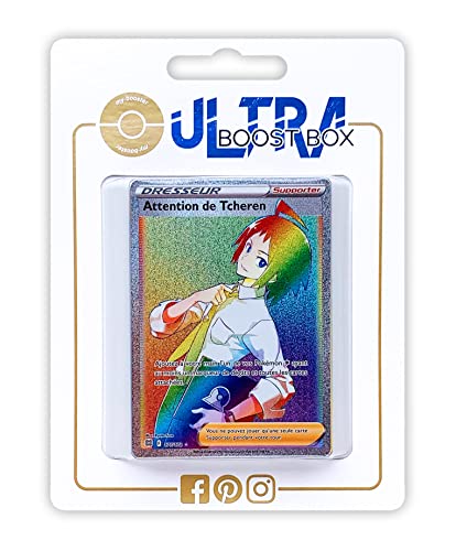 Attention de Tcheren (Cherens Obhut) 177/172 Geheimer Regenbogen Trainer - Ultraboost X Epée et Bouclier 9 - Stars Étincelantes - Box mit 10 französisch Pokémon-Karten von my-booster