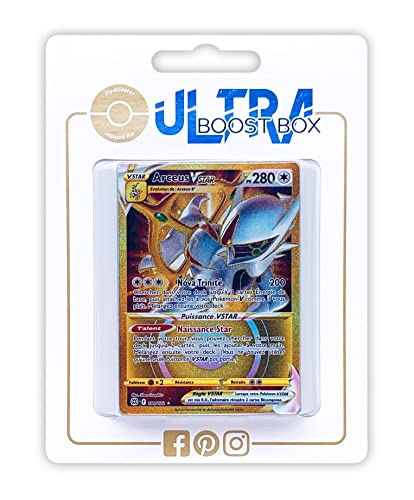Arceus VSTAR 184/172 Geheimer Gold - Ultraboost X Epée et Bouclier 9 - Stars Étincelantes - Box mit 10 französisch Pokémon-Karten von my-booster