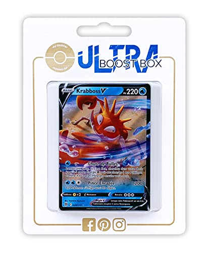 Krabboss V (Kingler V) 28/172 - Ultraboost X Epée et Bouclier 9 - Stars Étincelantes - Box mit 10 französisch Pokémon-Karten von my-booster