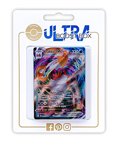 Krabboss VMAX (Kingler VMAX) 29/172 - Ultraboost X Epée et Bouclier 9 - Stars Étincelantes - Box mit 10 französisch Pokémon-Karten von my-booster
