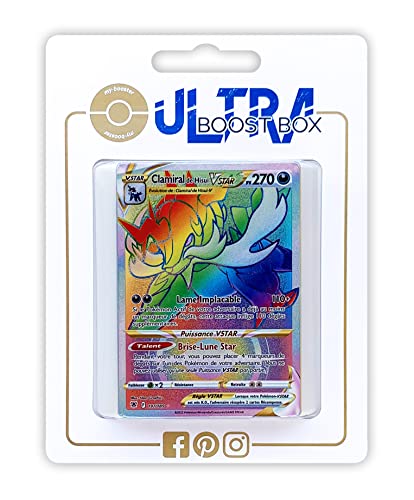 Clamiral de Hisui VSTAR (Hisui-Admurai VSTAR) 197/189 Geheimer Regenbogen - Ultraboost X Epée et Bouclier 10 Astres Radieux - Box mit 10 französisch Pokémon-Karten von my-booster
