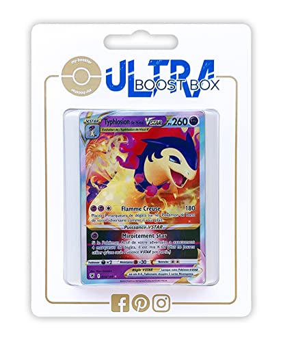 Typhlosion de Hisui VSTAR (Hisui-Tornupto VSTAR) 54/189 Full Art - Ultraboost X Epée et Bouclier 10 Astres Radieux - Box mit 10 französisch Pokémon-Karten von my-booster