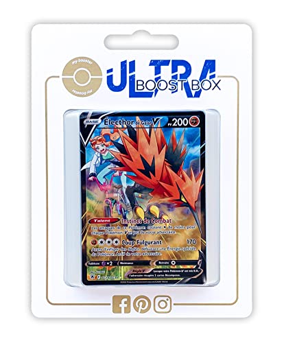 Électhor de Galar V (Galar-Zapdos V) TG19/TG30 Geheimer Alternative Full Art - Ultraboost X Epée et Bouclier 10 Astres Radieux - Box mit 10 französisch Pokémon-Karten von my-booster