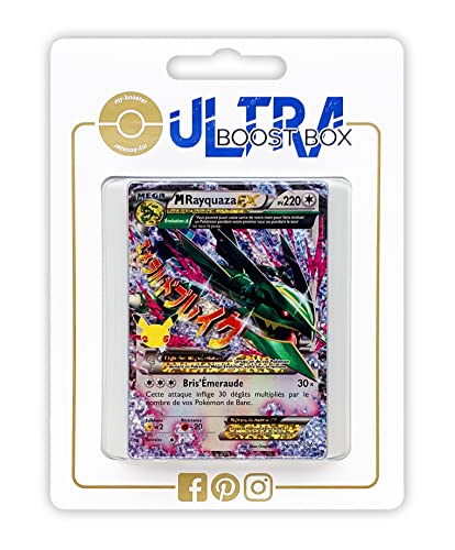 Mega Rayquaza EX 76/108 Klassische Sammlung - Ultraboost X Epée et Bouclier - Célébrations - 25 ans - Box mit 10 französisch Pokémon-Karten von my-booster