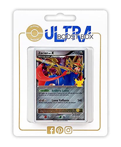 Zacian Niv.X (Zacian LV.X) SWSH135 Klassische Sammlung Holo - Ultraboost X Epée et Bouclier - Célébrations - 25 ans - Box mit 10 französisch Pokémon-Karten von my-booster