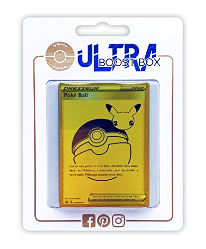 Poké Ball (Pokéball) SWSH146 Geheimer Gold Trainer - Ultraboost X Epée et Bouclier - Célébrations - 25 ans - Box mit 10 französisch Pokémon-Karten von my-booster