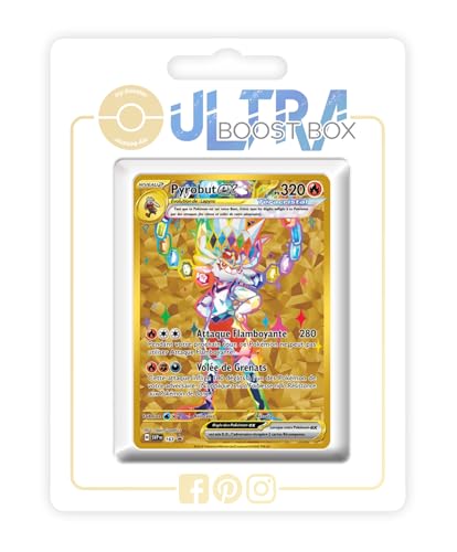 my-booster SV07-FR24-UB-SV163 Pyrobut ex (Liberlo ex) SV163 Terakristall Gold-Myboost X, Écarlate et Violet 7 Couronne Stellaire, Box mit 10 französisch Pokémon-Karten my-booster SV07-FR24-UB-SV163 Pyrobut ex (Liberlo ex) SV163 Terakristall Gold-Myboost X, Écarlate et Violet 7 Couronne Stellaire, Box mit 10 französisch Pokémon-Karten von my-booster