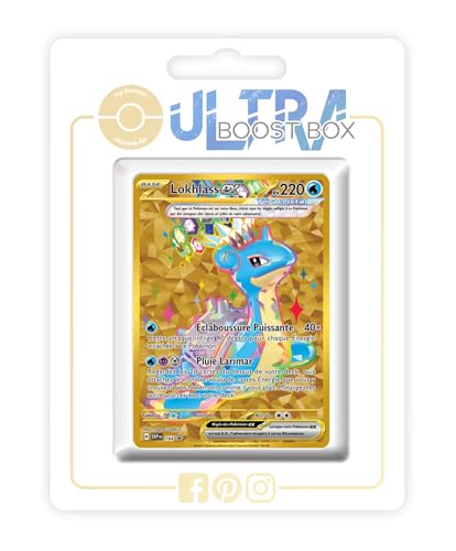 my-booster SV07-FR24-UB-SV164 Lokhlass ex (Lapras ex) SV164 Terakristall Gold-Myboost X, Écarlate et Violet 7 Couronne Stellaire, Box mit 10 französisch Pokémon-Karten von my-booster