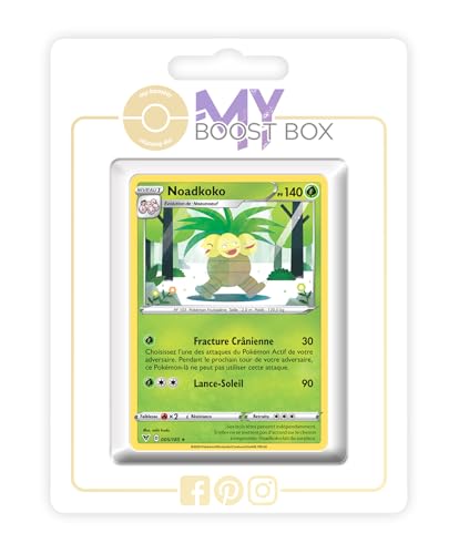 my-booster SWSH04-FR24-MB-005 Noadkoko (Kokowei) 005/185 Wendbare Holo-Myboost X Epée et Bouclier, 4 Voltage Éclatant, Box mit 10 französisch Pokémon-Karten von my-booster