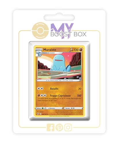 my-booster SWSH04-FR24-MB-084 Maraiste (Morlord) 084/185 Wendbare Holo-Myboost X Epée et Bouclier, 4 Voltage Éclatant, Box mit 10 französisch Pokémon-Karten von my-booster