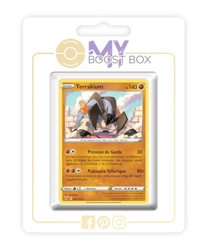my-booster SWSH04-FR24-MB-092 Terrakium 092/185 Wendbare Holo-Myboost X Epée et Bouclier, 4 Voltage Éclatant, Box mit 10 französisch Pokémon-Karten von my-booster