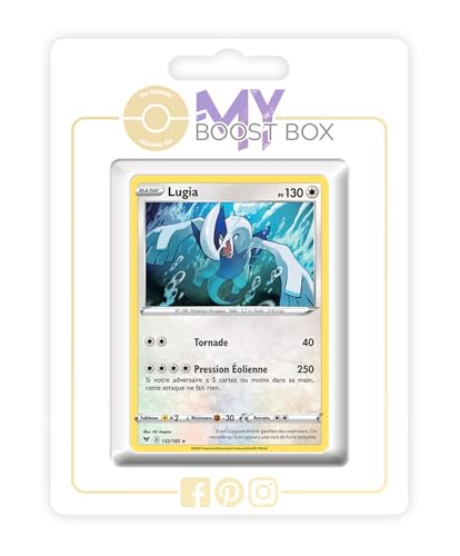 my-booster SWSH04-FR24-MB-132 Lugia 132/185 Holo oder Reverse (zufällig) -Myboost X Epée et Bouclier, 4 Voltage Éclatant, Box mit 10 französisch Pokémon-Karten von my-booster