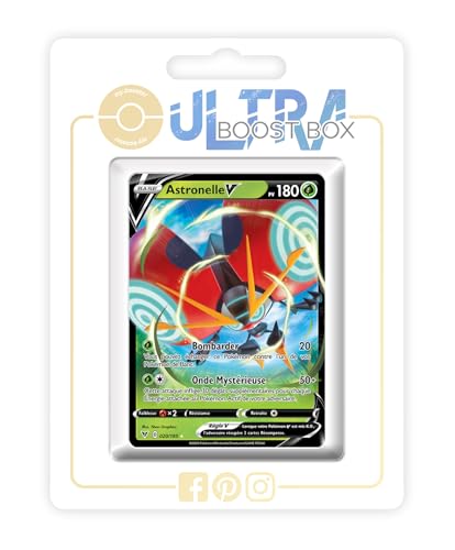 my-booster SWSH04-FR24-UB-020 Astronelle V (Maritellit V) 020/185 Ultraboost X Epée et Bouclier, 4 Voltage Éclatant, Box mit 10 französisch Pokémon-Karten von my-booster