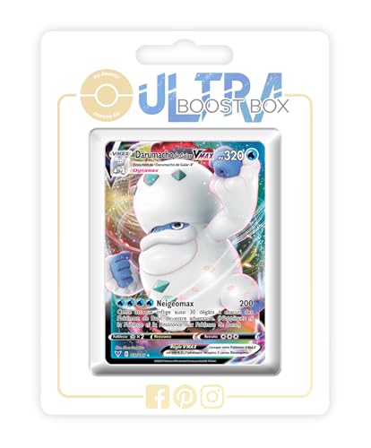 my-booster SWSH04-FR24-UB-037 Duramacho de Galar VMAX (Galar-Flampivian VMAX) 037/185 Ultraboost X Epée et Bouclier, 4 Voltage Éclatant, Box mit 10 französisch Pokémon-Karten von my-booster