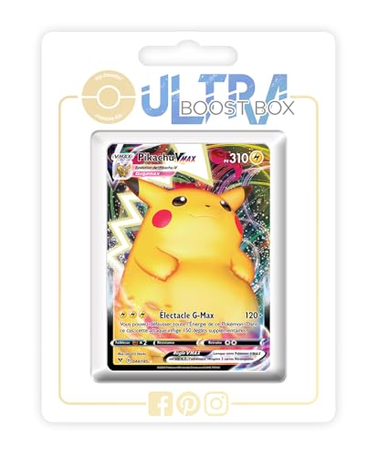 my-booster SWSH04-FR24-UB-044 Pikachu VMAX 044/185 Ultraboost X Epée et Bouclier, 4 Voltage Éclatant, Box mit 10 französisch Pokémon-Karten von my-booster