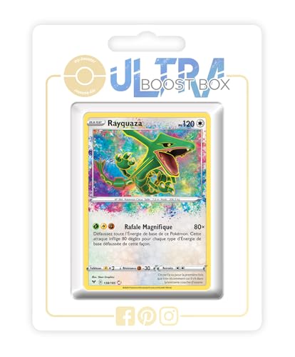 my-booster SWSH04-FR24-UB-138 Rayquaza 138/185 Atemberaubend Holo Ultraboost X Epée et Bouclier, 4 Voltage Éclatant, Box mit 10 französisch Pokémon-Karten von my-booster