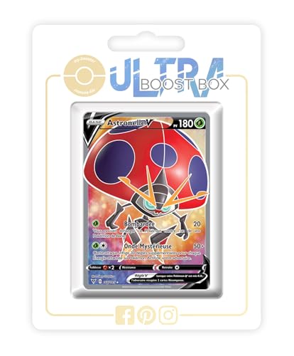 my-booster SWSH04-FR24-UB-166 Astronelle V (Maritellit V) 166/185 Full Art-Ultraboost X Epée et Bouclier, 4 Voltage Éclatant, Box mit 10 französisch Pokémon-Karten von my-booster