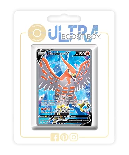 my-booster SWSH04-FR24-UB-168 Flanbusard V (Fiaro V) 168/185 Full Art-Ultraboost X Epée et Bouclier, 4 Voltage Éclatant, Box mit 10 französisch Pokémon-Karten von my-booster