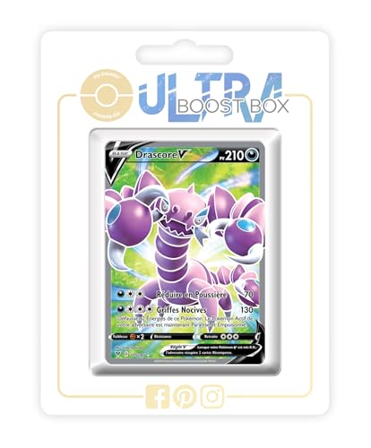 my-booster SWSH04-FR24-UB-175 Drascore V (Piondragi V) 175/185 Full Art-Ultraboost X Epée et Bouclier, 4 Voltage Éclatant, Box mit 10 französisch Pokémon-Karten von my-booster