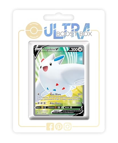 my-booster SWSH04-FR24-UB-178 Togekiss V 178/185 Full Art-Ultraboost X Epée et Bouclier, 4 Voltage Éclatant, Box mit 10 französisch Pokémon-Karten von my-booster