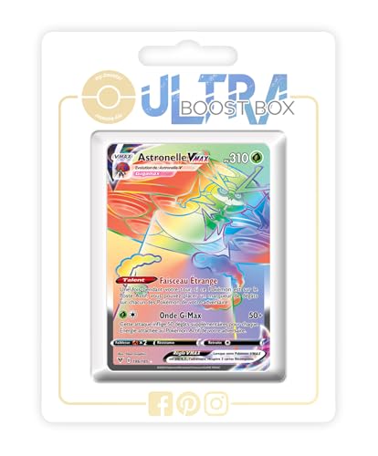 my-booster SWSH04-FR24-UB-186 Astronelle VMAX (Maritellit VMAX) 186/185 Geheimer Regenbogen-Ultraboost X Epée et Bouclier, 4 Voltage Éclatant, Box mit 10 französisch Pokémon-Karten von my-booster