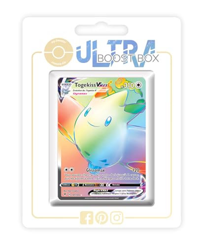 my-booster SWSH04-FR24-UB-191 Togekiss VMAX (Togekiss VMAX) 191/185 Geheimer Regenbogen-Ultraboost X Epée et Bouclier, 4 Voltage Éclatant, Box mit 10 französisch Pokémon-Karten von my-booster
