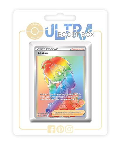 my-booster SWSH04-FR24-UB-192 Alistair (Nio) 192/185 Geheimer Regenbogen Trainer-Ultraboost X Epée et Bouclier, 4 Voltage Éclatant, Box mit 10 französisch Pokémon-Karten von my-booster