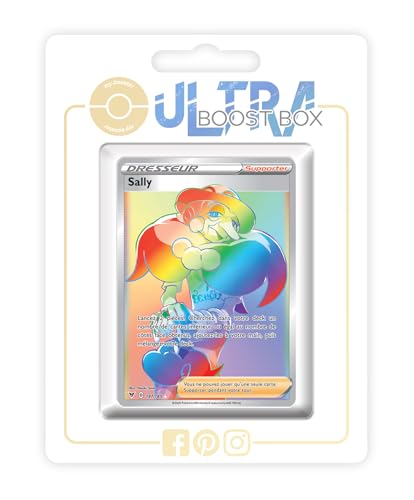 my-booster SWSH04-FR24-UB-197 Sally (Papella) 197/185 Geheimer Regenbogen Trainer-Ultraboost X Epée et Bouclier, 4 Voltage Éclatant, Box mit 10 französisch Pokémon-Karten von my-booster