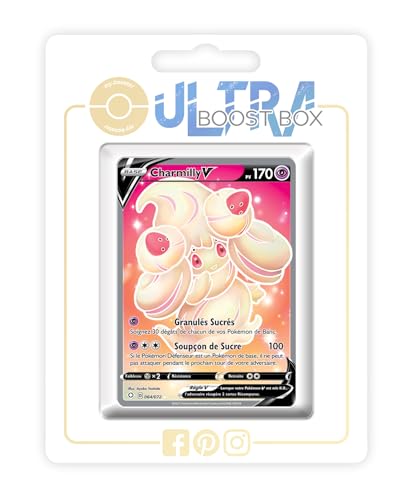 my-booster SWSH045-FR25-UB-064 Charmilly V (Pokusan V) 064/072 Full Art-Myboost X Epée et Bouclier, 4.5 Destinées Radieuses, Box mit 10 französisch Pokémon-Karten von my-booster
