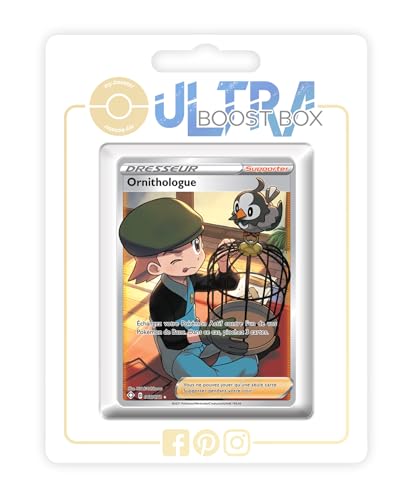 my-booster SWSH045-FR25-UB-066 Ornithologue (Vogel-Profi) 066/072 Full Art Trainer-Myboost X Epée et Bouclier, 4.5 Destinées Radieuses, Box mit 10 französisch Pokémon-Karten von my-booster