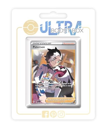 my-booster SWSH045-FR25-UB-069 Peterson (Nezz) 069/072 Full Art Trainer-Myboost X Epée et Bouclier, 4.5 Destinées Radieuses, Box mit 10 französisch Pokémon-Karten von my-booster