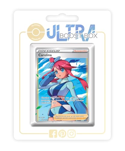 my-booster SWSH045-FR25-UB-072 Carolina (Géraldine) 072/072 Full Art Trainer-Myboost X Epée et Bouclier, 4.5 Destinées Radieuses, Box mit 10 französisch Pokémon-Karten von my-booster
