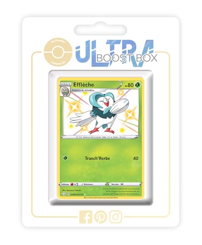 my-booster SWSH045-FR25-UB-SV002 Efflèche (Arboretoss) SV002/SV122 Geheimer Schillerndes-Myboost X Epée et Bouclier, 4.5 Destinées Radieuses, Box mit 10 französisch Pokémon-Karten von my-booster